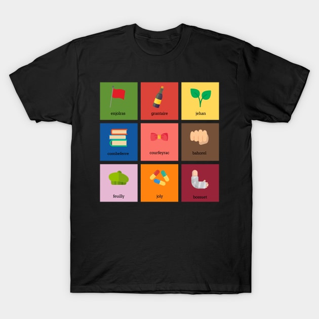 Les Amis Icons T-Shirt by byebyesally